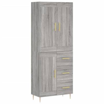 Highboard Grey Sonoma - Stylish Storage Solution | HipoMarket