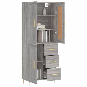 Highboard Grey Sonoma - Stylish Storage Solution | HipoMarket