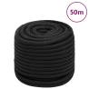 Boat Rope Full Black 18mm 50m - Durable Polypropylene