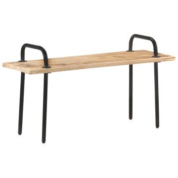 Bench 110 cm Rough Mango Wood | Industrial Vintage Style