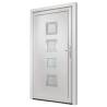 Front Door White 98x190 cm PVC - Enhance Home Security & Style