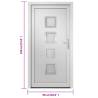 Front Door White 98x190 cm PVC - Enhance Home Security & Style