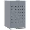 Wheelie Bin Storage for 3 Bins - Grey Steel 207x79x117 cm