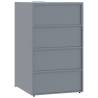 Wheelie Bin Storage for 3 Bins - Grey Steel 207x79x117 cm