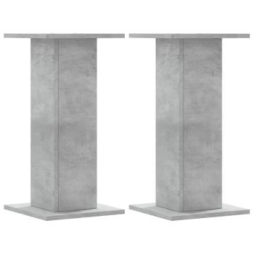 Stylish Concrete Grey Speaker Stands - 2 pcs | Hipomarket UK