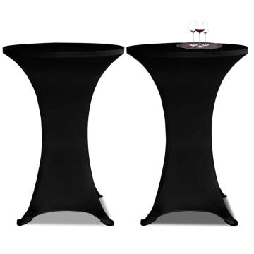 Black Stretch Standing Table Cover Ø60cm - Set of 2 Pcs