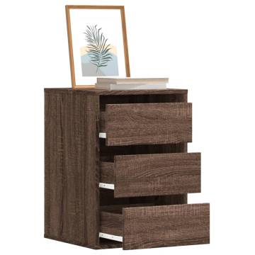 Corner Chest of Drawers - Brown Oak Engineered Wood 40x41x58 cm