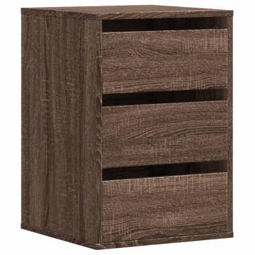 Corner Chest of Drawers - Brown Oak Engineered Wood 40x41x58 cm