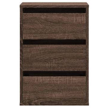 Corner Chest of Drawers - Brown Oak Engineered Wood 40x41x58 cm