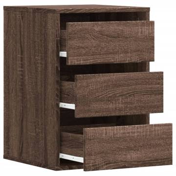 Corner Chest of Drawers - Brown Oak Engineered Wood 40x41x58 cm