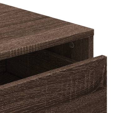 Corner Chest of Drawers - Brown Oak Engineered Wood 40x41x58 cm