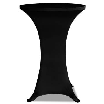 Black Stretch Standing Table Cover Ø60cm - Set of 2 Pcs