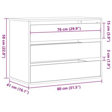 Corner Chest of Drawers Smoked Oak - Stylish Storage Solution