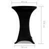 Black Stretch Standing Table Cover Ø60cm - Set of 2 Pcs