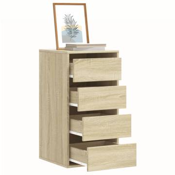 Sonoma Oak Corner Chest of Drawers - 40x41x76 cm