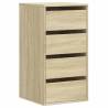 Sonoma Oak Corner Chest of Drawers - 40x41x76 cm