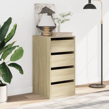 Sonoma Oak Corner Chest of Drawers - 40x41x76 cm