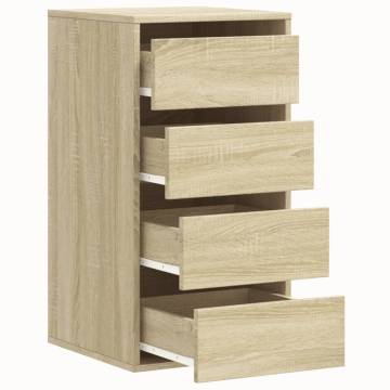 Sonoma Oak Corner Chest of Drawers - 40x41x76 cm