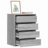 Corner Chest of Drawers Grey Sonoma - Stylish Storage Solution