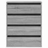 Corner Chest of Drawers Grey Sonoma - Stylish Storage Solution