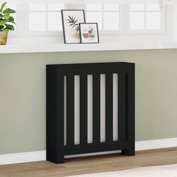 Stylish Black Radiator Cover - 78x20x82 cm Engineered Wood