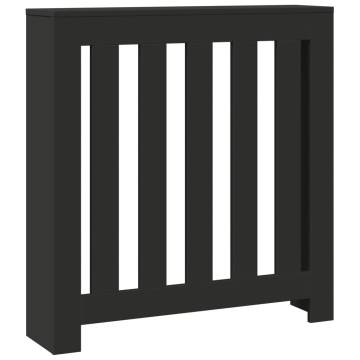 Stylish Black Radiator Cover - 78x20x82 cm Engineered Wood