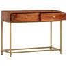 Solid Acacia Wood Console Table – 100x35x76 cm