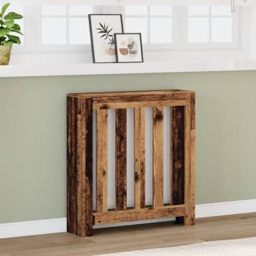 Radiator Cover Old Wood | 78x20x82 cm Engineered Wood