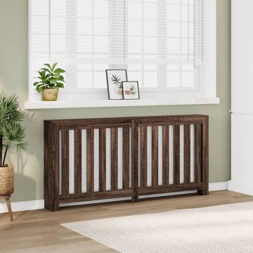 Radiator Cover Brown Oak 175x20x82 cm | Modern Engineered Wood