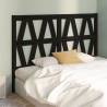 Stylish Black Bed Headboard - Solid Pine Wood - 156x4x100 cm