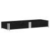 Pallet Collar Black 150x50 cm | Solid Pine Wood for Storage