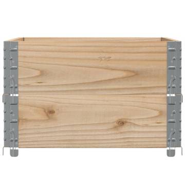 Pallet Collars 2 pcs 80x60 cm Solid Pine | HipoMarket