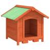 Brown Dog Kennel - Solid Pine Wood 65x65x61.5 cm