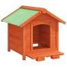 Brown Dog Kennel - Solid Pine Wood 65x65x61.5 cm