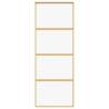 Sliding Door Gold 76x205 cm Clear ESG Glass & Aluminium