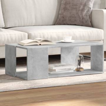 Concrete Grey Coffee Table - Stylish & Durable 89.5x48 cm