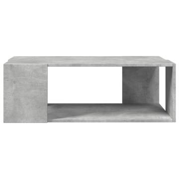 Concrete Grey Coffee Table - Stylish & Durable 89.5x48 cm