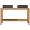 Stylish Bathroom Vanity Cabinet - Solid Teak & Black Marble