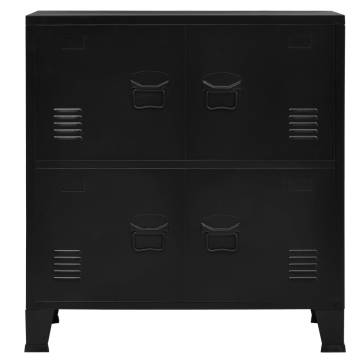 Industrial Storage Chest Black - 75x40x80 cm Steel