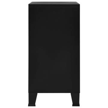 Industrial Storage Chest Black - 75x40x80 cm Steel