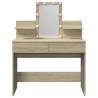 Dressing Table with LED - Sonoma Oak 100x40x130 cm