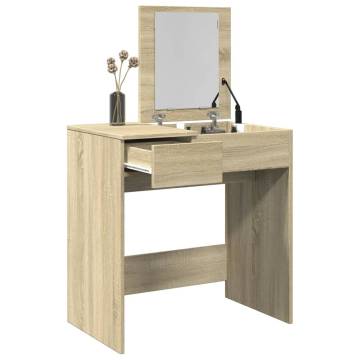 Dressing Table with Mirror - Sonoma Oak | Hipomarket