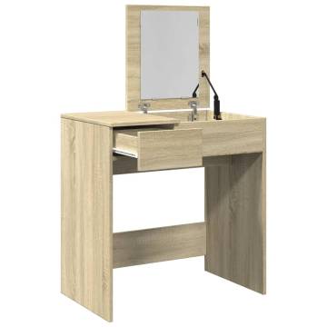 Dressing Table with Mirror - Sonoma Oak | Hipomarket