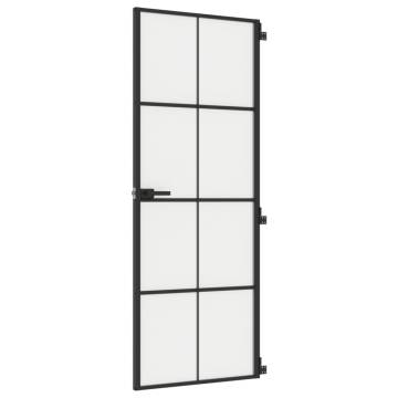 Interior Door Slim Black 76x201.5 cm - Modern Glass & Aluminium