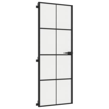 Interior Door Slim Black 76x201.5 cm - Modern Glass & Aluminium