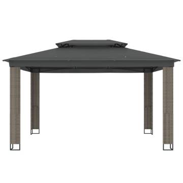 Gazebo with Double Roof Anthracite 3.94x2.96m - Durable & Stylish