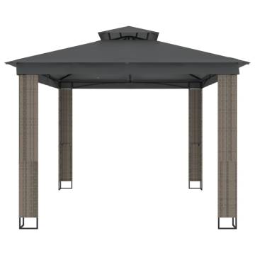 Gazebo with Double Roof Anthracite 3.94x2.96m - Durable & Stylish