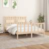 Bed Frame with Headboard Solid Wood Pine 140x200 cm Colour natural Size 140 x 200 cm 