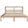 Solid Pine Bed Frame with Headboard - Small Double 120x190 cm