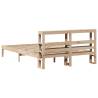 Solid Pine Bed Frame with Headboard - Small Double 120x190 cm